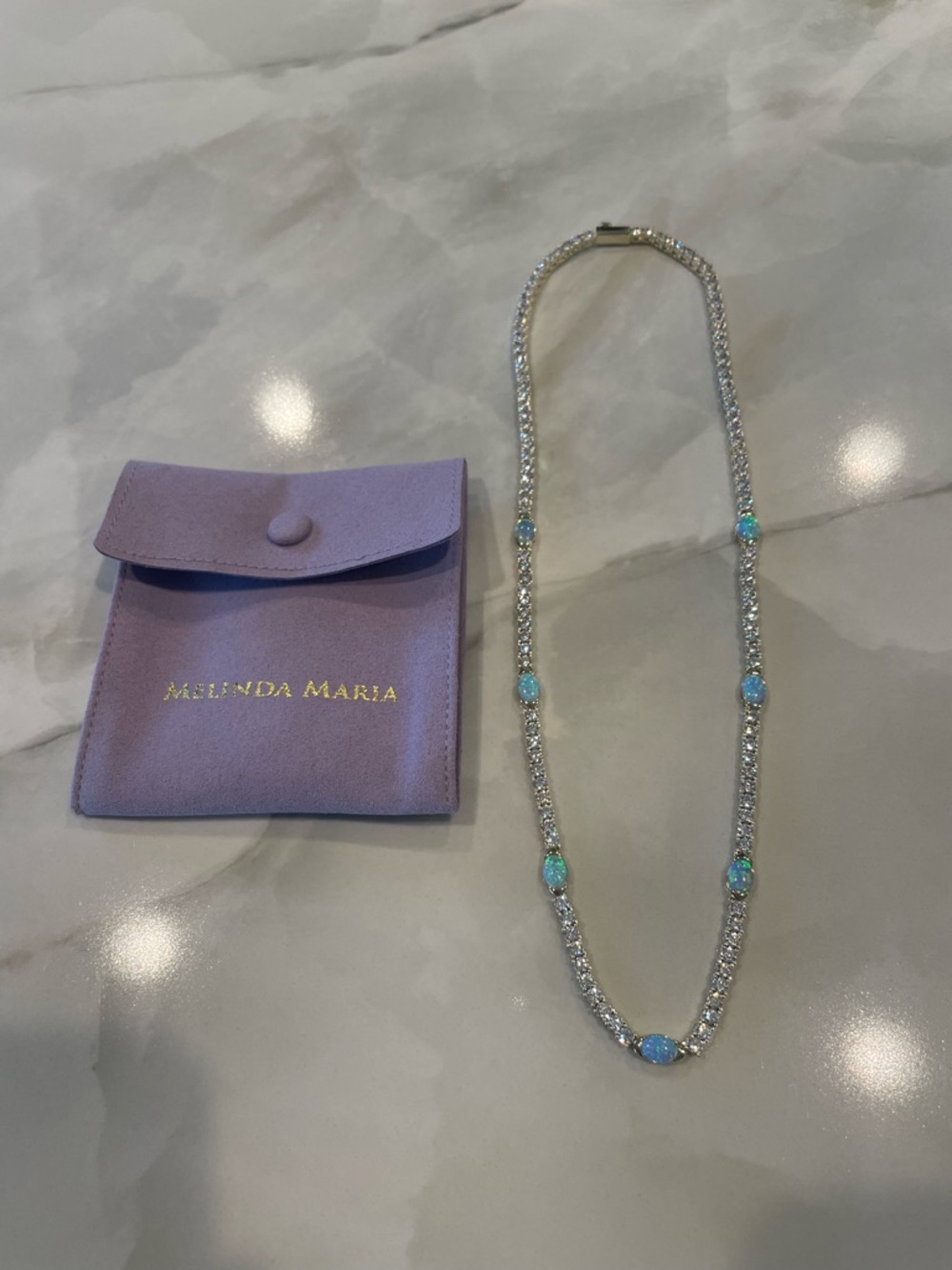 NWT Melinda Maria Gold/Opal “The Maven Necklace” - Picture 2 of 9